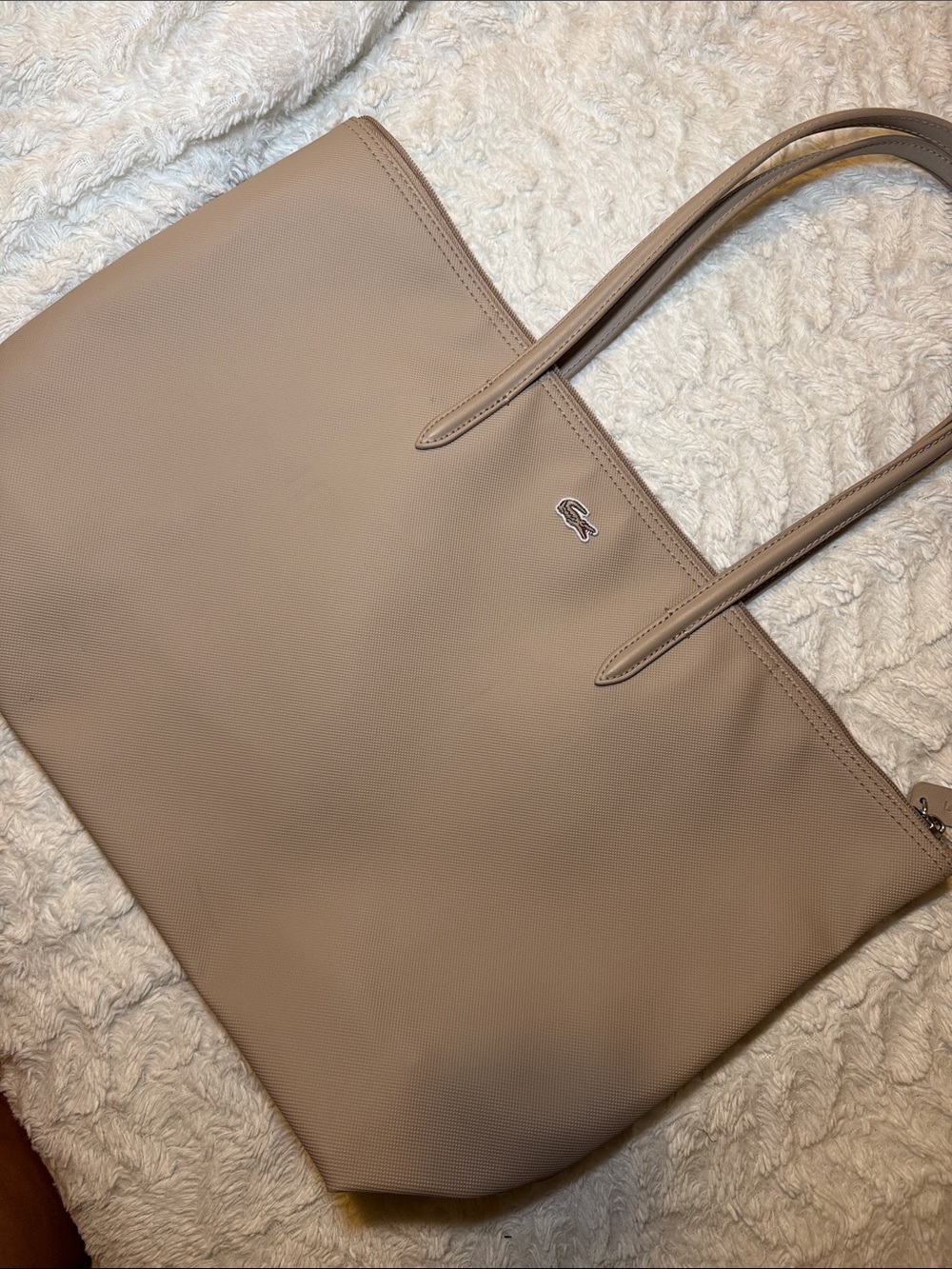 Lacoste Beige Tote Laptop Bag